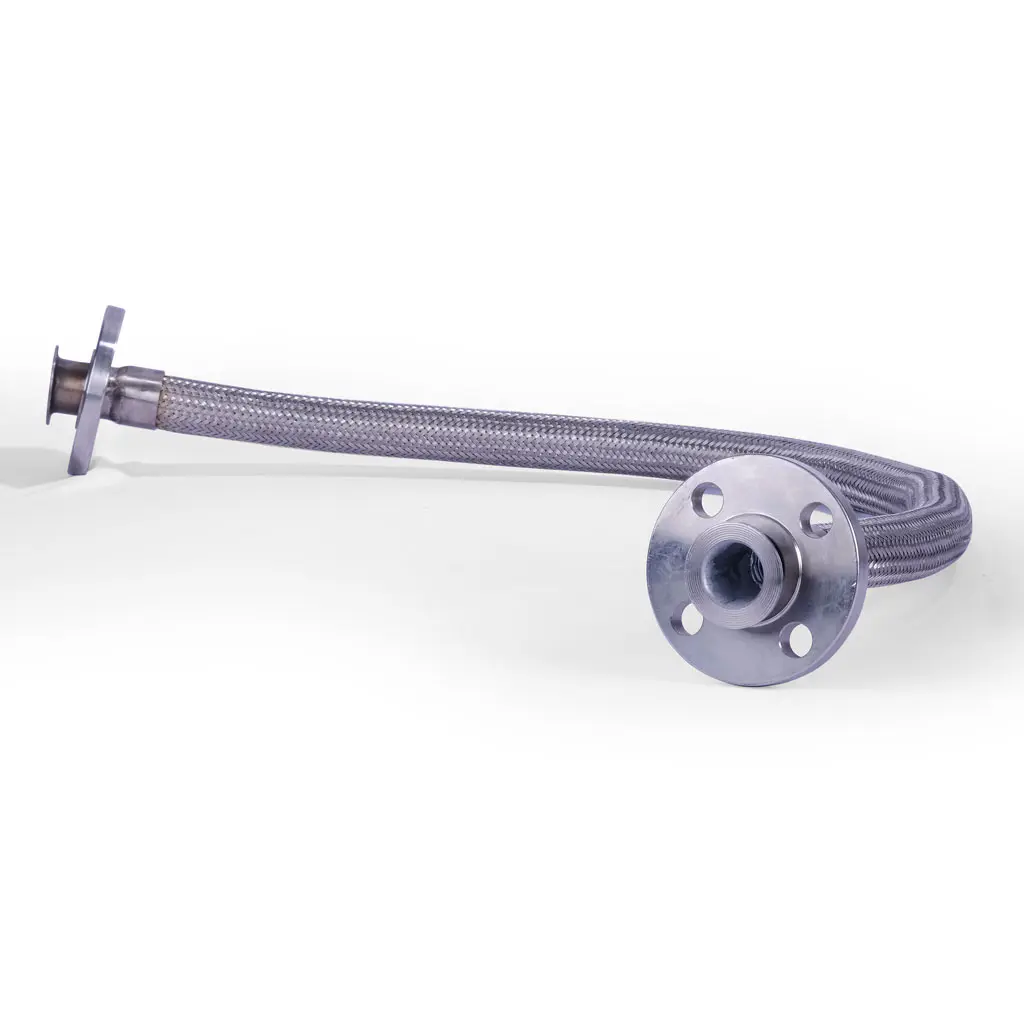 SS Braided Hose Pipe 1" RF Flanged on both ends(Length 1m)