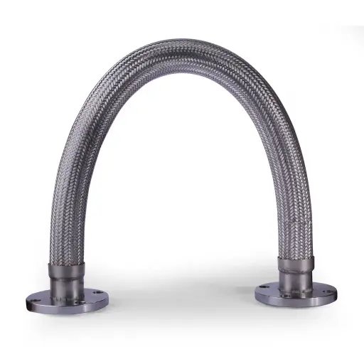 [2" SS Braided Hose] SS Braided Hose Pipe 2" RF Flanged on both ends(Length 1m)